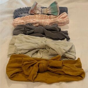 Set of 5 Knotted Baby Headbands in Assorted Colors